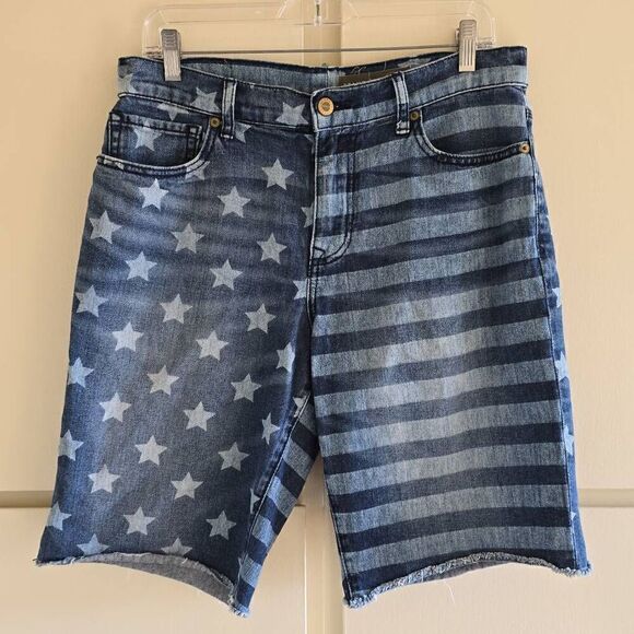 Standard Cloth stars and Stripes Denim Shorts, 5 Pkt., EUC, Unisex, 31W, 11" Ins - Picture 1 of 11